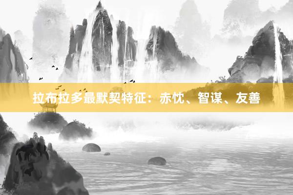 拉布拉多最默契特征：赤忱、智谋、友善